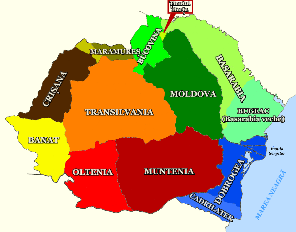 Harta regionala a Romaniei